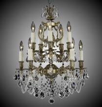 American Brass & Crystal CH9532-O-08G-PI - 5+5 Light Rosetta Chandelier