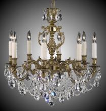 American Brass & Crystal CH9542-A-03G-ST - 8 Light Rosetta Chandelier