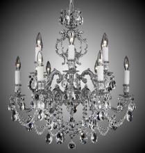 American Brass & Crystal CH9552-A-08G-ST - 6+6 Light Rosetta Chandelier