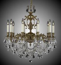 American Brass & Crystal CH9562-A-03G-PI - 10 Light Rosetta Chandelier