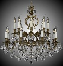 American Brass & Crystal CH9572-O-21S-ST - 8+8 Light Rosetta Chandelier