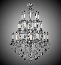 American Brass & Crystal CH9582-A-21S-PI - 24 Light Rosetta Chandelier