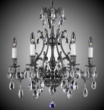 American Brass & Crystal CH9631-O-08G-PI - 6 Light Chateau Chandelier