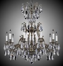 American Brass & Crystal CH9634-A-10G-ST - 10 Light Chateau Chandelier