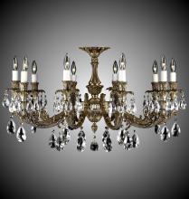 American Brass & Crystal FM2018-O-10W-ST - 10 Light Finisterra Flush Mount