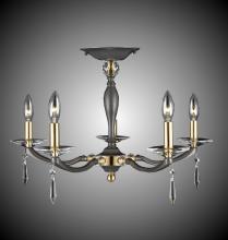 American Brass & Crystal FM5333-SP-32G-ST - 5 Light Kensington Flush Mount