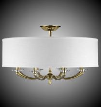 American Brass & Crystal FM5437-37G-38G-ST-HL - 32 inch Kensington Drum Shade Flush Mount