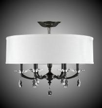 American Brass & Crystal FM5495-O-32G-ST-HL - 24 inch Kensington Empire Drum Shade Flush Mount