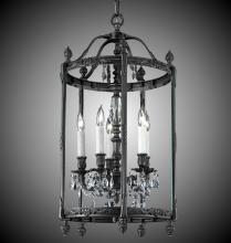 American Brass & Crystal LT2217-O-23S-PI - 5 Light 17 inch Lantern with Clear Curved glass & Crystal