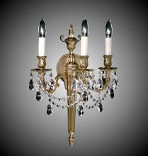 American Brass & Crystal WS2113-A-05S-PI - 3 Light Torch Wall Sconce