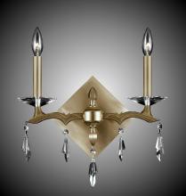 American Brass & Crystal WS5512-G-37G-ST - 2 Light Kaya Wall Sconce