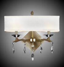 American Brass & Crystal WS5661-G-38G-ST-GL - 2 Light Kaya Rectangular Shade Wall Sconce