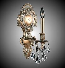 American Brass & Crystal WS9423-O-21S-ST - 1 Light Fleur-De-Lis Medium Wall Sconce