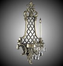 American Brass & Crystal WS9456-A-21S-ST - 1 Light Lattice Large Wall Sconce