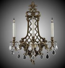 American Brass & Crystal WS9458-A-01G-ST - 3 Light Lattice Large Wall Sconce