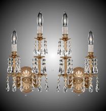 American Brass & Crystal WS9477LT-A-01G-PI - 2 Light Left Facing Stem Wall Sconce