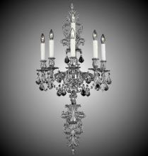 American Brass & Crystal WS9491-A-02G-PI - 5+1 Light Filigree Extended Top and Tail Wall Sconce