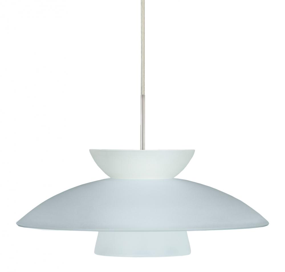 Besa Trilo 15 Pendant Satin Nickel Frost 1x75W Medium Base