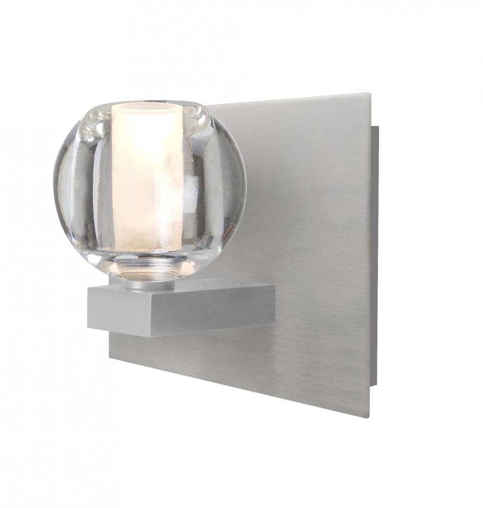 Besa, Boca Vanity, Clear, Satin Nickel Finish, 1x40W Halogen