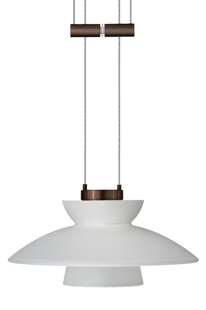 Besa Pendant Trilo 7 Bronze Frost 1x50W Halogen