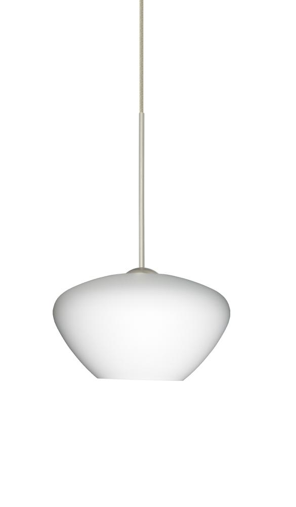 Besa Pendant For Multiport Canopy Peri Satin Nickel Opal Matte 1x5W LED