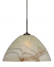 Besa Lighting 1JT-420183-LED-BR-L - Besa Tessa LED Pendant Mocha Bronze 1x9W LED, 15Ft. Cord