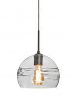 Besa Lighting 1JT-SPIR8CL-EDIL-BR - Besa Spirit 8 Pendant, Clear, Bronze Finish, 1x8W LED Filament