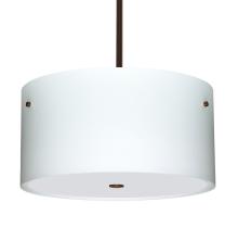 Besa Lighting 1KT-400807-BR - Besa Stem Pendant Tamburo 16 Bronze Opal Matte 3x100W Medium Base