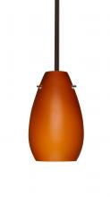 Besa Lighting 1TT-412680-LED-BR - Besa Pera 9 LED Pendant Amber Matte Bronze 1x9W LED