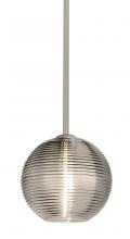 Besa Lighting 1TT-461602-LED-SN - Besa Kristall 8 Pendant Satin Nickel Smoke 1x9W LED