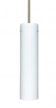 Besa Lighting 1TT-722407-SN - Besa Stem Pendant Stilo 16 Satin Nickel Opal Matte 1x100W Medium Base