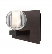 Besa Lighting 1WF-BOCACL-LED-BR - Besa, Boca Vanity, Clear, Bronze Finish, 1x5W LED