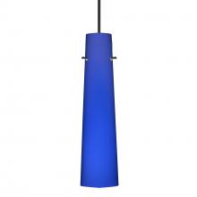 Besa Lighting 1XC-5674CM-BK-277-DIM010 - Besa Camino Pendant Black Cobalt Blue Matte 1x50W Halogen, 277V, 0-10V Dimming