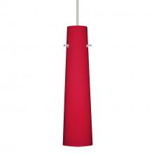 Besa Lighting 1XC-5674RM-SN-277-DIM010 - Besa Camino Pendant Satin Nickel Ruby Matte 1x50W Halogen, 277V, 0-10V Dimming