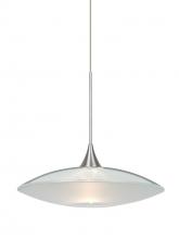 Besa Lighting 1XC-6294CL-SN - Besa Pendant Spazio Satin Nickel Clear/Frost 1x50W Halogen