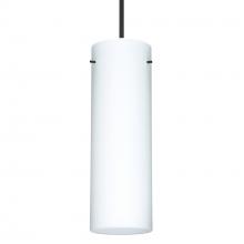 Besa Lighting 1XT-493007-LED-BK - Besa Copa Pendant, Opal Matte, Black, 1x5W LED