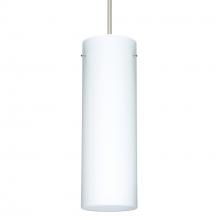 Besa Lighting 1XT-493007-SN-DIM010 - Besa Copa Pendant, Opal Matte, Satin Nickel, 1x50W Halogen, 0-10V Dimming