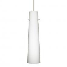 Besa Lighting 1XT-567407-LED-SN-L - Besa Camino Pendant Satin Nickel Opal Matte 1x50W Halogen, 15Ft. Cord