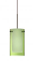 Besa Lighting 1XT-L44007-BR - Besa Pendant Pahu 4 Bronze Transparent Olive/Opal 1x35W Halogen