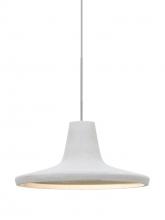 Besa Lighting 1XT-MODUSWH-LED-SN - Besa Modus Cord Pendant, White, Satin Nickel Finish, 1x9W LED