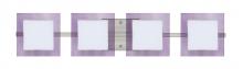 Besa Lighting 4WS-773591-LED-SN - Besa Wall Alex Satin Nickel Opal/Amethyst 4x5W LED