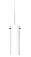 Besa Lighting X-493007-BR-L - Besa Copa Pendant for Multiport Canopy, Opal Matte, Bronze, 1x50W Halogen, 15Ft. Cord