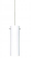 Besa Lighting X-493007-SN-L - Besa Copa Pendant for Multiport Canopy, Opal Matte, Satin Nickel, 1x50W Halogen, 15Ft. Cor