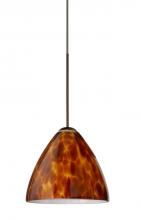 Besa Lighting 1XP-177918-BR - Besa Pendant Mia Bronze Amber Cloud 1x50W Halogen