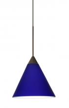 Besa Lighting XP-5121CM-BR - Besa Pendant Kani Bronze Cobalt Blue Matte 1x50W Halogen