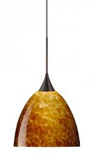 Besa Lighting 1XC-757018-LED-BR - BESA PENDANT SASHA BRONZE AMBER CLOUD 1X6W LED