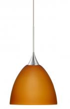 Besa Lighting RXP-757080-SN - Besa Pendant Sasha Satin Nickel Amber Matte 1x50W GY6.35