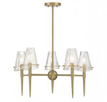 Savoy House 1-2106-5-322 - Shellbourne 5-Light Chandelier in Warm Brass