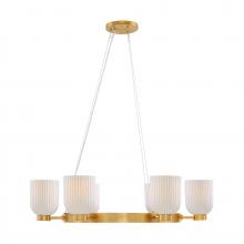 Savoy House 1-3170-6-322 - Isla Blanca 6-Light Chandelier in Warm Brass by Breegan Jane