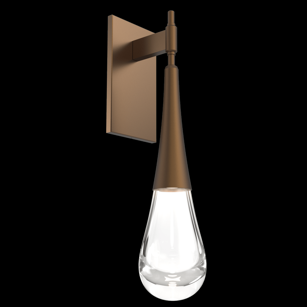 Raindrop Sconce-Flat Bronze-Blown Glass